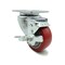 Service Caster 3 Inch Red Polyurethane Wheel Swivel Top Plate Caster with Brake SCC SCC-20S314-PPUB-RED-TLB - alternate 1